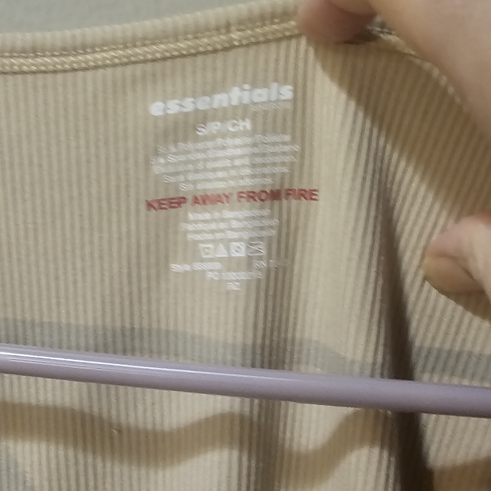 Essentials Tan Ribbed Tank Top - Picture 4 of 6